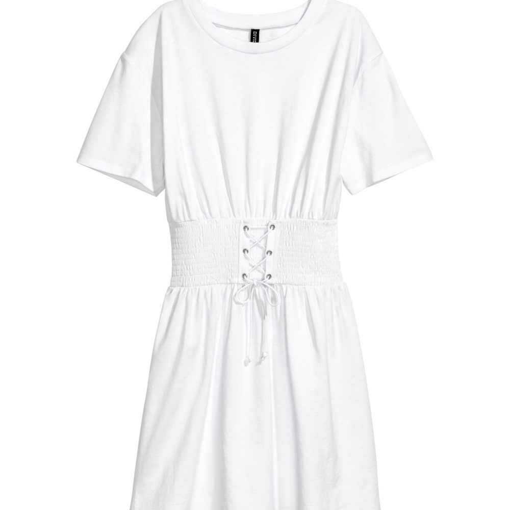 H&M T-Shirt Dress with Lacing